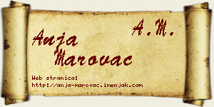 Anja Marovac vizit kartica